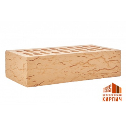 Одинарный рифлёный кирпич "Рустик" Солома