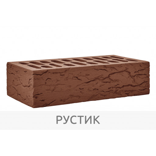 Утолщенный кирпич "Шоколад" рифленый